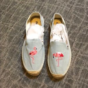 Soludos Flamingo Platform Smoking Slipper